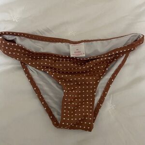 Target Brown and White Polka Dot Bikini Bottom